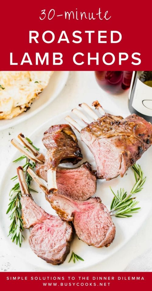 The easiest baked lamb chop recipe! 30 minutes is all you need to make deliciously juicy lamb chops with flavorful crust! #quickdinner #roastedlambchops #rackoflamb #busycooks