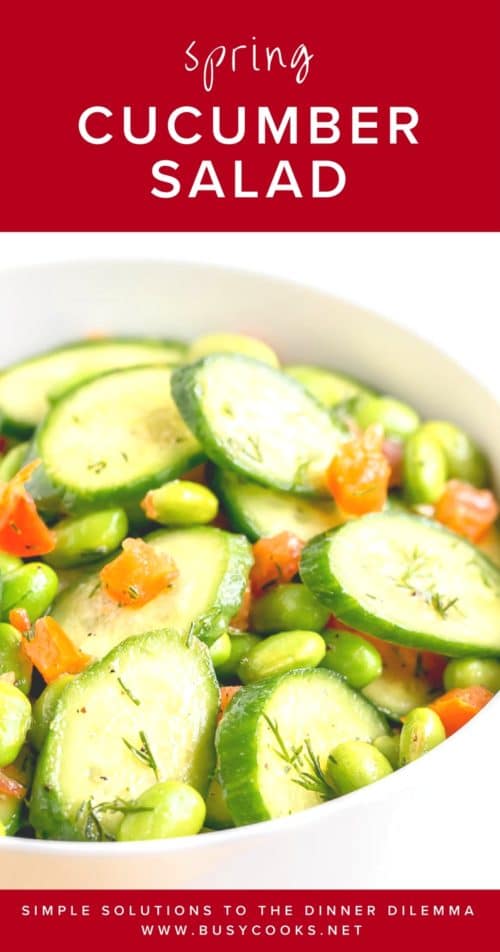 Light and fresh, this spring cucumber salad is a perfect side for any dinner. #quicksalad #saladrecipe #busycooks