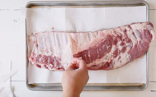 how to peel thin membrane from the back of ribs #babybackribs