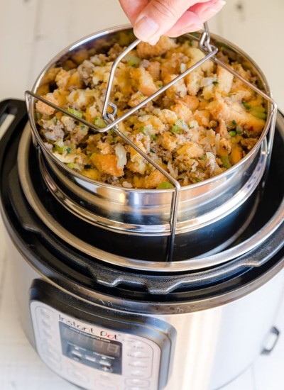 Pot in pot cooking, sometimes referred to as PIP cooking, is a technique that allows the user to cook using an oven safe bowl placed on a steam rack inside the Instant Pot. There are several benefits to using this method. Read on to learn those benefits. #instantpot #potinpotcooking #busycooks #instantpotcooking