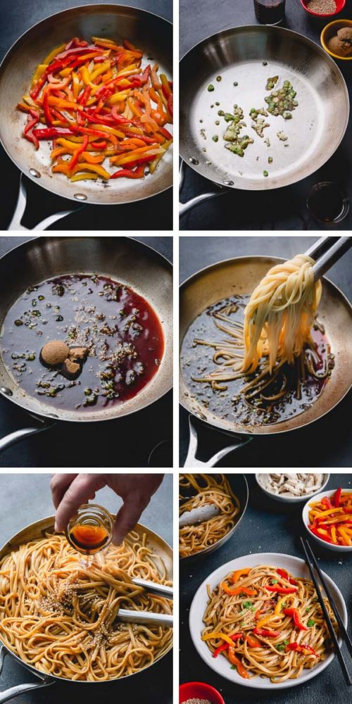 Step by step tutorial for quick easy 15-minutes Sesame Noodles. #sesamenoodles #noodlesdish #asiannoodledish