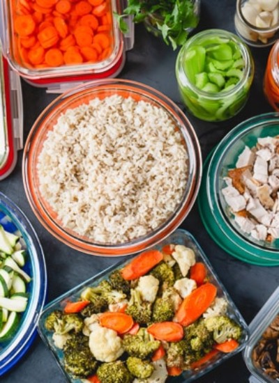 How to meal prep for the week - time-saving tips and smart shortcuts to get dinner on the table in minumum time. All you need is 2 hours of meal prep!