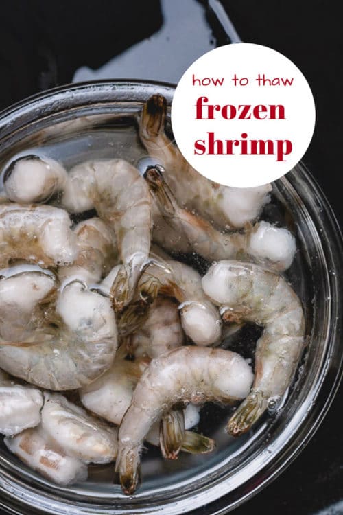 Quick and easy way to thaw frozen shrimp. #shrimp #cookingtip