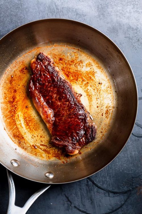 Stovetop method is, by far, the easiest and quickest way to cook a steak. And I'm going to show you how to pan-sear any steak to perfection every time! #newyorkstripsteak #howtocooksteak