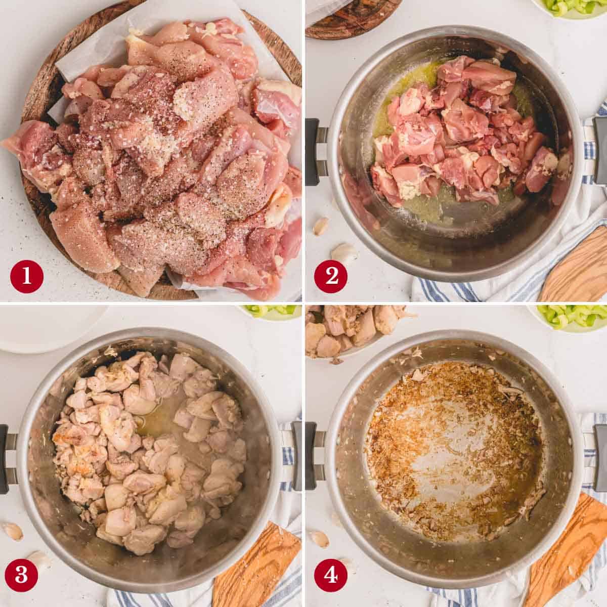 how to saute chicken thighs in pressure cooker